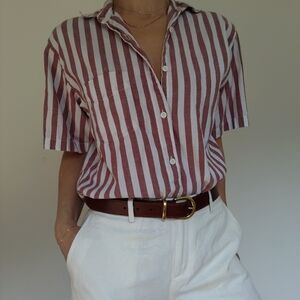 Vintage Shah Safari Button Front Cotton Shirt
